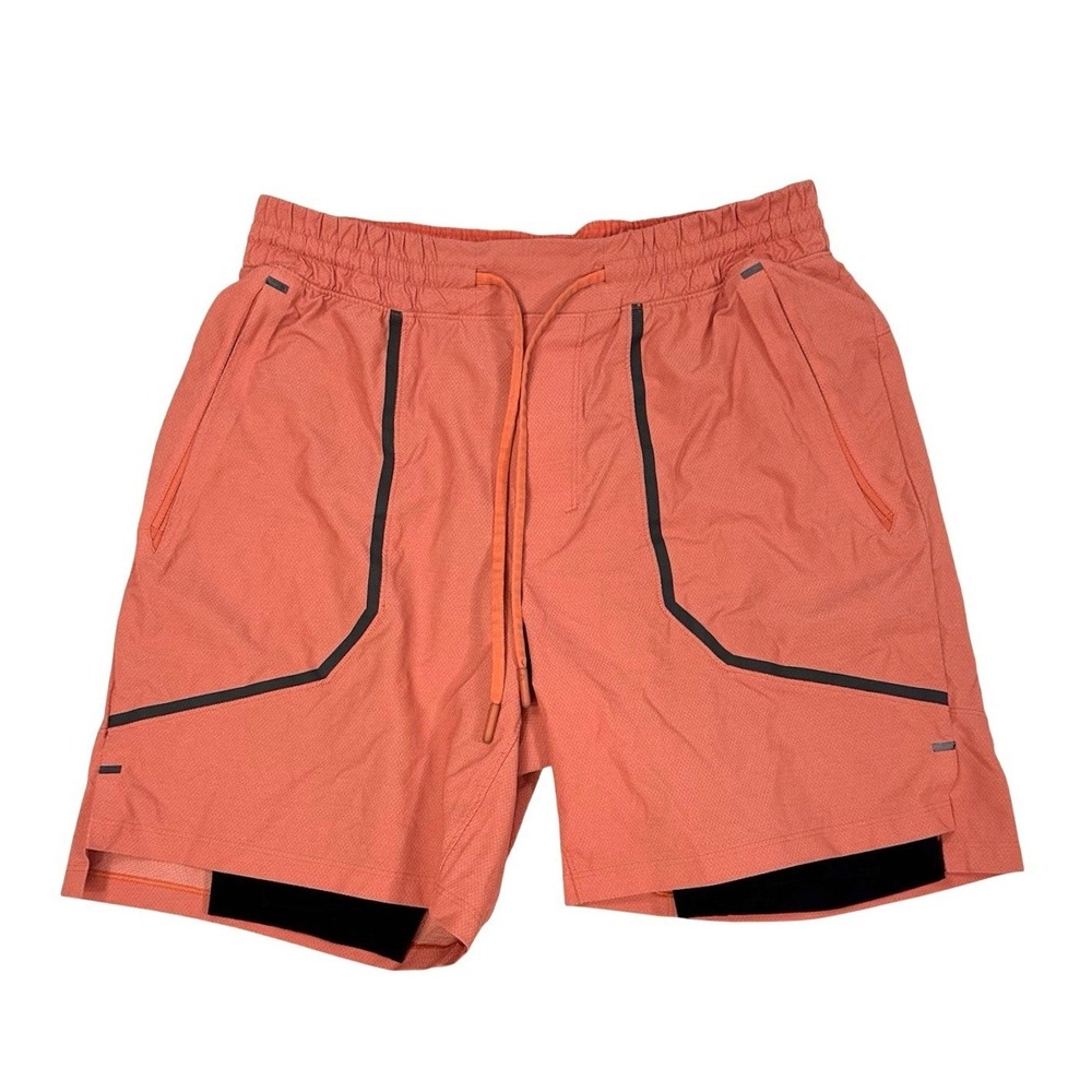 Lululemon License To Train Shorts Mens Size S‎ 7" Lined Gym Athleisure Orange